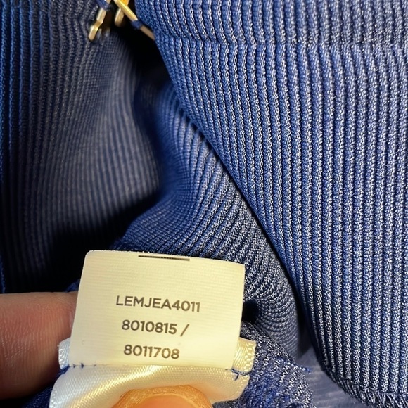 NEW Libby Edelman Captain Jacket Blue Gold Button Long Sleeve Ribbed Medium - Picture 13 of 14